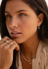 24Kae Flower Pendant Huggie Earrings, Gold