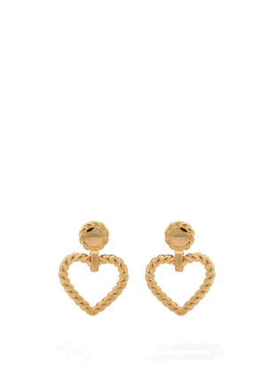 24Kae Love Heart Earrings, Gold