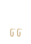 24Kae Oval Shape Hoops, Gold