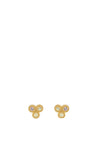 24Kae Pastel Stones Trio Earrings, Gold