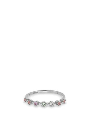 24Kae Pastel Stones Ring, Silver Size 56