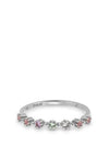 24Kae Pastel Stones Ring, Silver Size 56