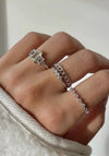 24Kae Pastel Stones Ring, Silver Size 56