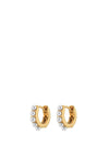 24Kae Pearl Huggie Hoops, Gold