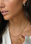 24Kae Pearl Huggie Hoops, Gold