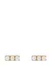 24Kae Pearl Stud Earrings, Gold