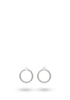 24Kae Statement Pearl Hoop Earrings, Silver