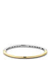 Ti Sento Zirkonia Stone Gold Bangle, Silver & Gold