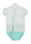 Sardon Baby Girl Top and Briefs, Green