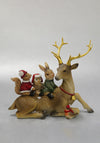 Verano Sitting Reindeer with Gold Antlers