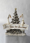 Verano Christmas Geese at a Christmas Tree with a LED Insert