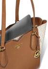 MICHAEL Michael Kors Mae Logo Tote Bag, Vanilla/Acorn