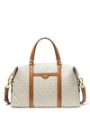 MICHAEL Michael Kors Beck Logo Print Satchel, Cream