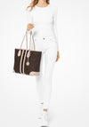 MICHAEL Michael Kors Eva Large Logo Tote Bag, Brown & Soft Pink