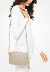 MICHAEL Michael Kors Camera Bag Leather Crossbody Bag, Light Sand