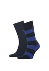 Tommy Hilfiger Mens 2 Pack Cotton Rugby Socks, Blue Navy