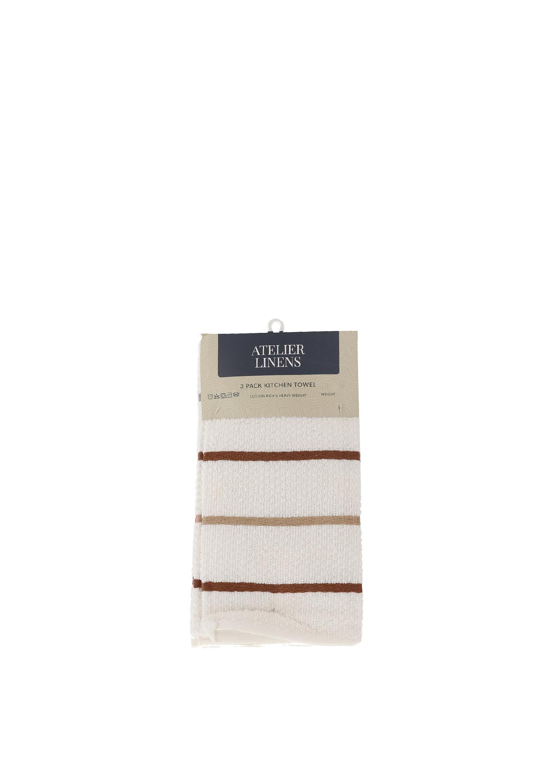 The Home Studio 3 Pack Stripe Kitchen Tea Towels