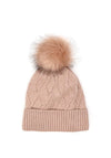 POM Diamond Knit Bobble Hat, Pink