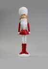 Verano Ceramic Girl Soldier with Fluffy Hat, Red Multi