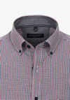 Casa Moda Long Sleeve Small Geometric Print Shirt, Navy Red