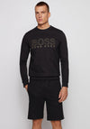 Hugo Boss Salbo Iconic Crew Neck Sweater, Black