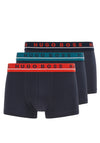 Hugo Boss Cotton Stretch Trunk 3 Pack, Dark Blue