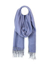 POM Mens Chevron Scarf with Fringe, Blue & Grey