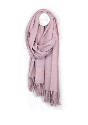 POM Scarf with Fringe, Mauve