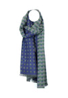POM Mens Square Print Scarf, Navy Multi