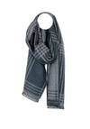 POM Mens Checked Grey Scarf