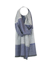 POM Mens Block Herringbone Striped Scarf, Blue