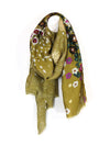 POM Floral & Firework Print Scarf, Olive