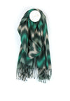 POM Zig-Zag Stripe Pattern Scarf, Green