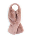 POM Faux Fur Scarf, Pink