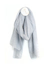 POM Triangle Print Scarf, Silver
