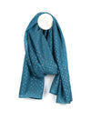 POM Triangle Print Scarf, Teal