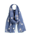 POM Scatter Dandelion Print Scarf, Blue