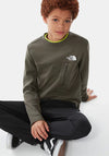 The North Face Boys Slacker Crew Jumper, Green