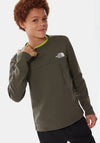 The North Face Boys Slacker Crew Jumper, Green