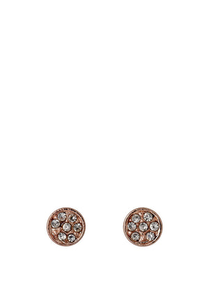 Pilgrim Emma Crystal Earrings, Rose Gold