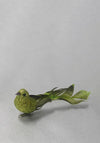 Verano Robin with Feathers and Clip Decoration, Green