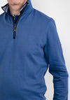 6th Sense Yeats Quarter Zip Sweatshirt, Grey Blue