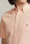 Ralph Lauren Slim Short Sleeved Oxford Shirt, Spring Orange