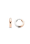 Ti Sento Silver Hoop Earrings, Rose Gold