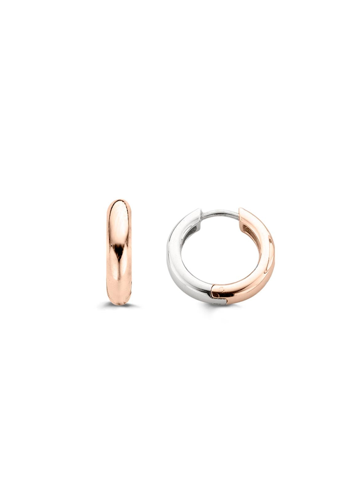 Ti Sento Silver Hoop Earrings, Rose Gold