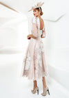 Gabriela Sanchez Jacquard Chiffon Midi Dress, Champagne