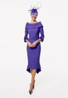 Gabriela Sanchez Detailed Fishtail Midi Dress, Purple