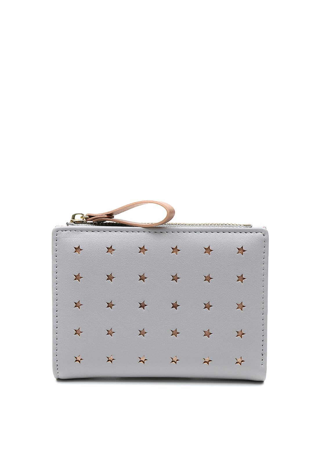 POM Faux Leather Star Purse, Grey