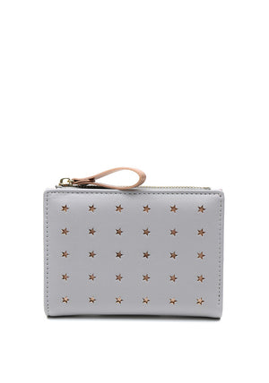 POM Faux Leather Star Purse, Grey