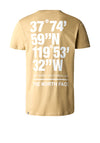 The North Face Mens Coordinates T-Shirt, Khaki Stone